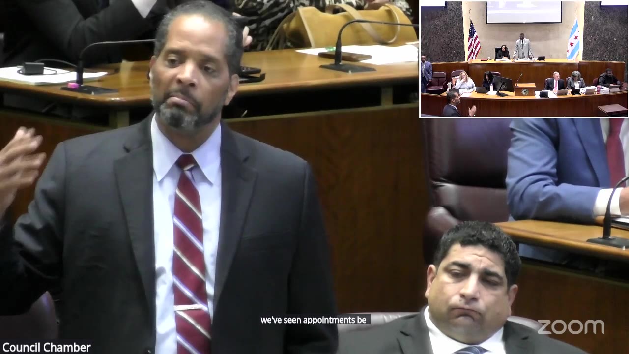 Ald. Anthony Beale (9th Ward) urges a no vote on the CHA appointments at the City Council, Oct. 14, 2026
