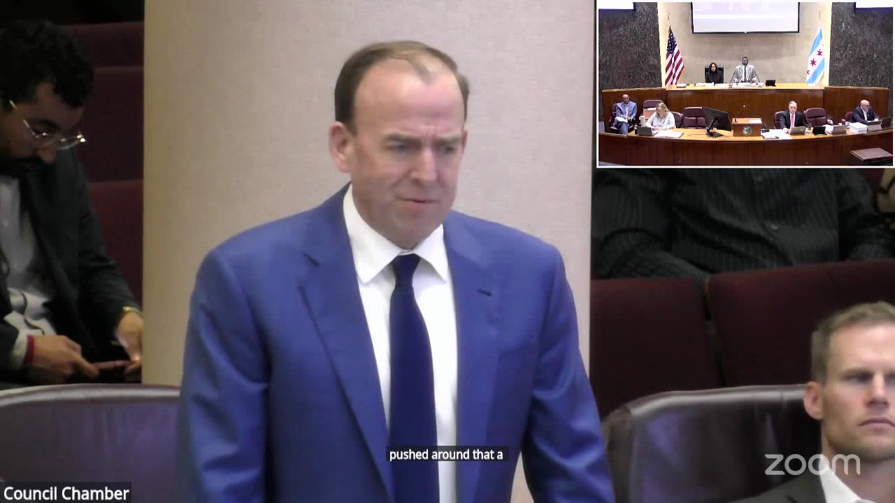 Ald. Brendan Reilly speaking at the City Council